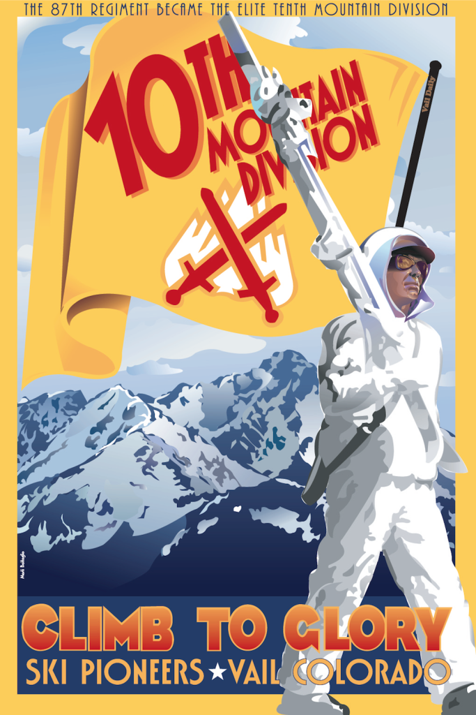 Reproduction of poster promoting 10th Mountain Division